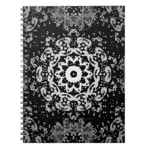Brown background. Doodle background in vintage wit Notebook