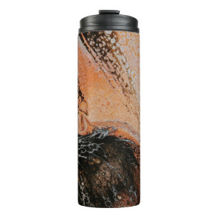 Brown Background Thermal Tumbler