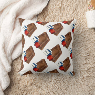 Brown Bag School Lunch Teacher Gift Cafeteria Throw Pillow