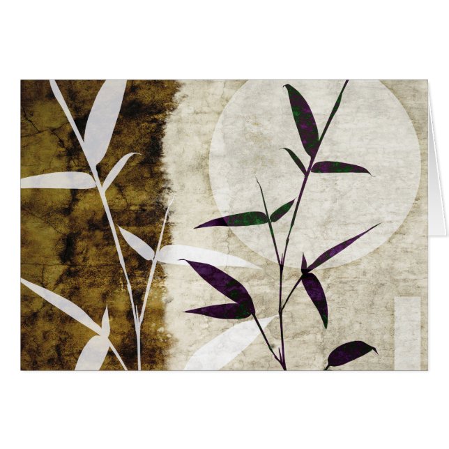 Brown Bamboo Moon Fall Leaves (Front Horizontal)