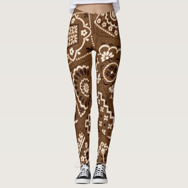 Brown bandana leggings (Front)