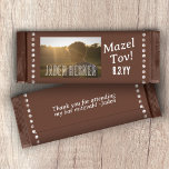 Brown Bar Mitzvah Chocolate Candy Bar Wrapper<br><div class="desc">Personalize your own brown Bar Mitzvah chocolate candy bar label or pastry package with a customized paper label. Chocolate brown and white label is attractive with your own wording. Add your own quote on the back for a finishing touch. Use this budget personalized wrapper label for other party favour bags...</div>