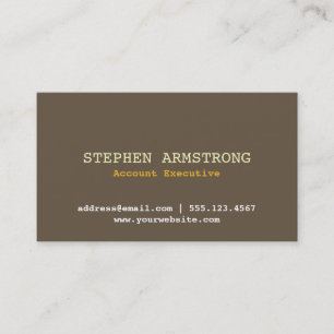 Brown bark simply modern professional executive business card