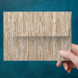 Brown barn wood grain wedding envelope