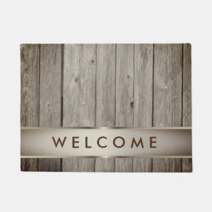 Brown Barn Wood Pallet Farmhouse Welcome Doormat