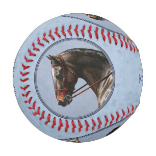 Brown Bay Oldenburg Horse Portrait Baseball