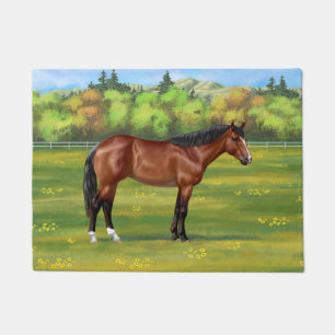 Brown Bay Quarter Horse Doormat