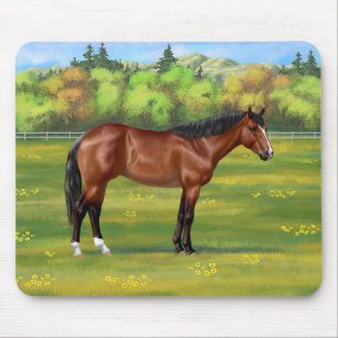 Brown Bay Quarter Horse Mouse Pad