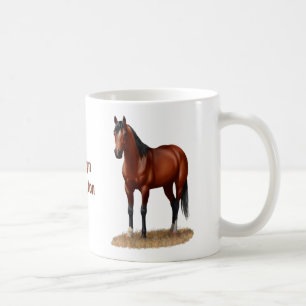 Brown Bay Quarter Horse Stallion Coffee Mug
