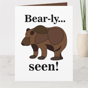 Brown Bear Animal Funny Humour Quote Card