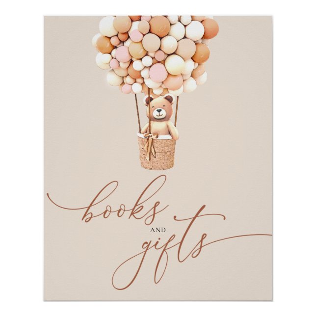 Brown Bear Balloons Baby Books and Gifts Poster (Front)
