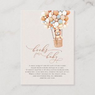 Brown Bear Balloons Baby Books Enclosure Card