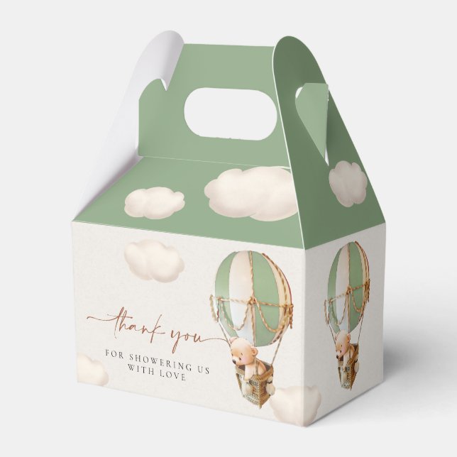 Brown Bear Balloons Favour Box (Front Side)