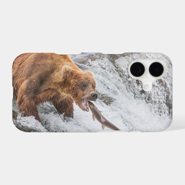 Brown Bear Catches Red Salmon (Verso (Horizontal))