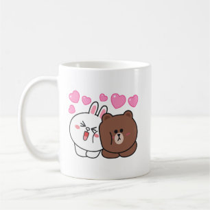 Brown bear cony bunny coffee mug