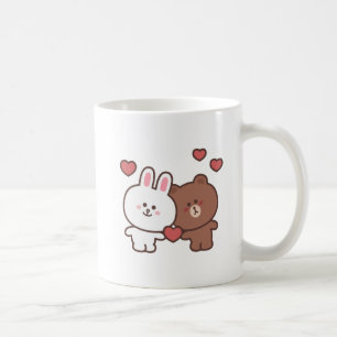 Brown bear cony bunny love coffee mug