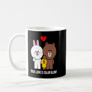 Brown Bear Cony Bunny Rabbit True Love Is Colour B Coffee Mug