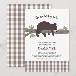 Brown Bear Cub baby shower invitation