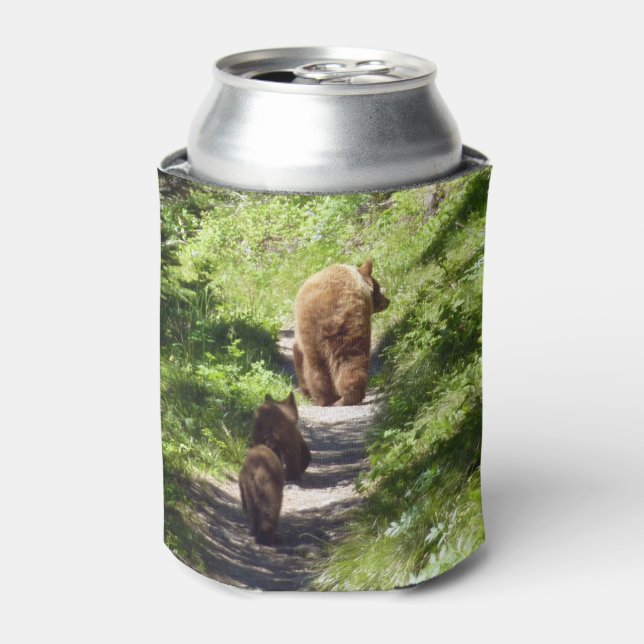 Brown Bear Family Can Cooler (Can Front)