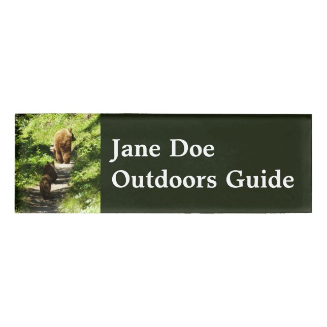 Brown Bear Family Name Tag (Front)