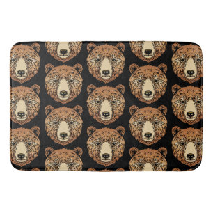 Brown Bear for Autumn Bath Mat