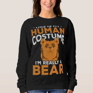 Brown Bear Human Costume Party Forest Animal Bear Sweatshirt