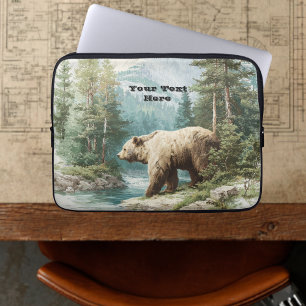 Brown Bear Laptop Sleeve