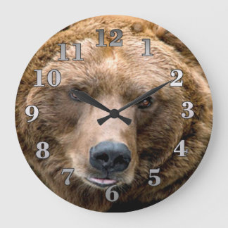 Brown Bear Large Clock
