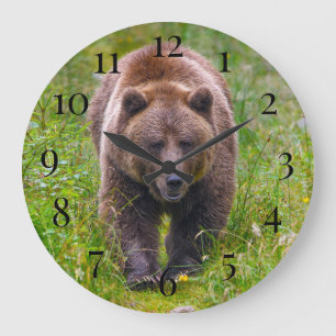 Brown Bear Large Clock