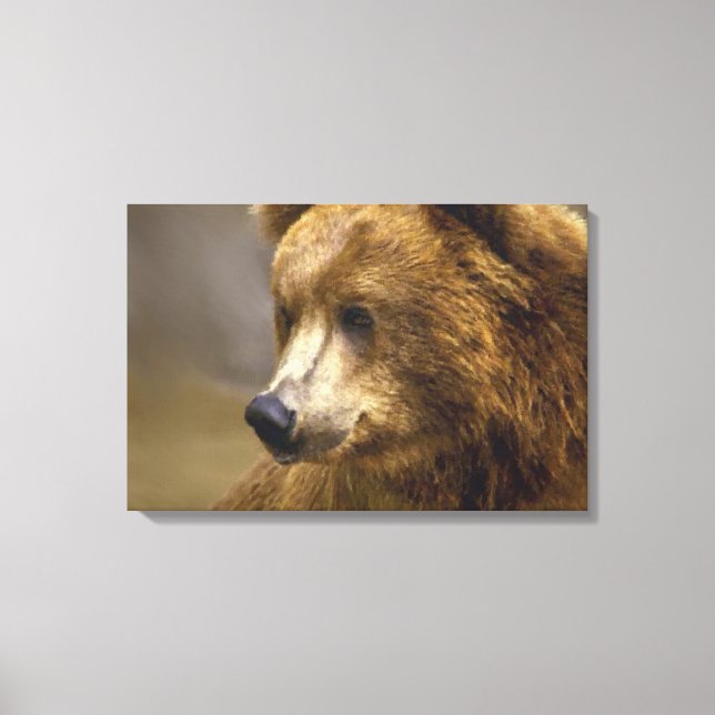Brown Bear Lovers Canvas Print (Front)