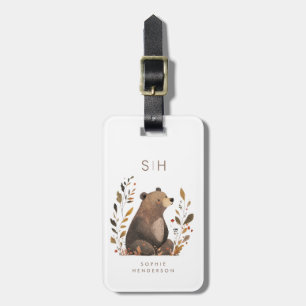 Brown Bear Luggage Tag