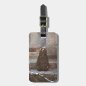 Brown Bear Luggage Tag (Front Vertical)