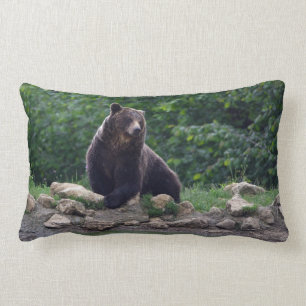 Brown bear lumbar pillow
