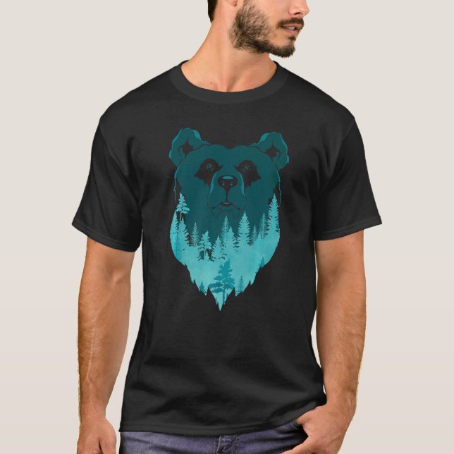 Brown Bear  Nature Forest Trees Wildlife Animal Be T-Shirt (Front)