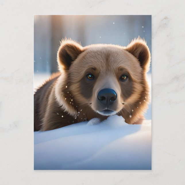 Brown Bear & Nature Wall Art  Postcard (Front)