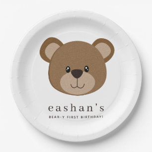 Brown Bear Theme  Paper Plate