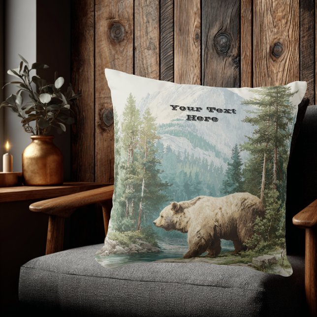 Brown Bear Throw Pillow (Brown Bear Collection)