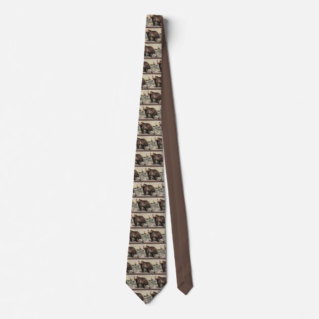 Brown bear tie (Front)