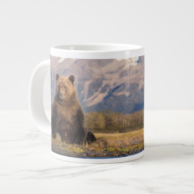 brown bear, Ursus arctos, grizzly bear, Ursus Large Coffee Mug (Front Left)