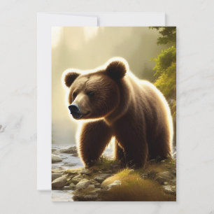Brown Bear Wildlife Portrait Card