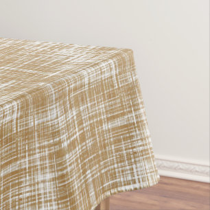Brown Beige Abstract Modern Tablecloth