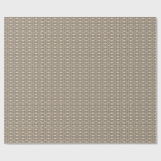 Brown, Beige and Blue Fabric. Elegant Design Wrapping Paper