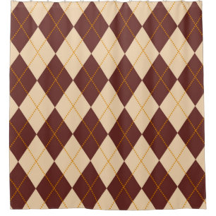 Brown Beige Autumn Fall Argyle Diamond Pattern 