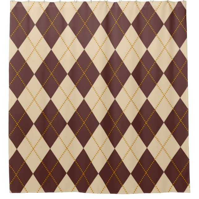 Brown Beige Autumn Fall Argyle Diamond Pattern  (Front)