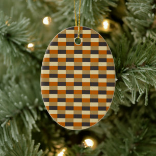 Brown Beige Black Color Combination Ceramic Ornament