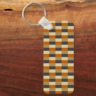 Brown Beige Black Color Combination Keychain