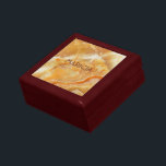 Brown & Beige Marble Image Gift Box<br><div class="desc">Elegant image of brown and beige marble texture with customizable monogram.</div>