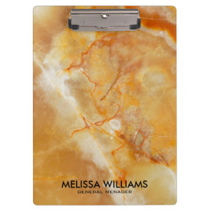 Brown & Beige Marble Stone Texture Clipboard