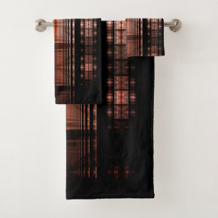 Brown Beige Orange Southwest Design  Bath Towel Set