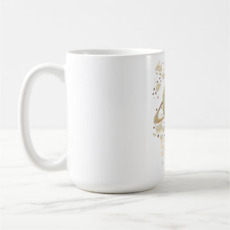 Brown Beige Saturn Planet Coffee Mug